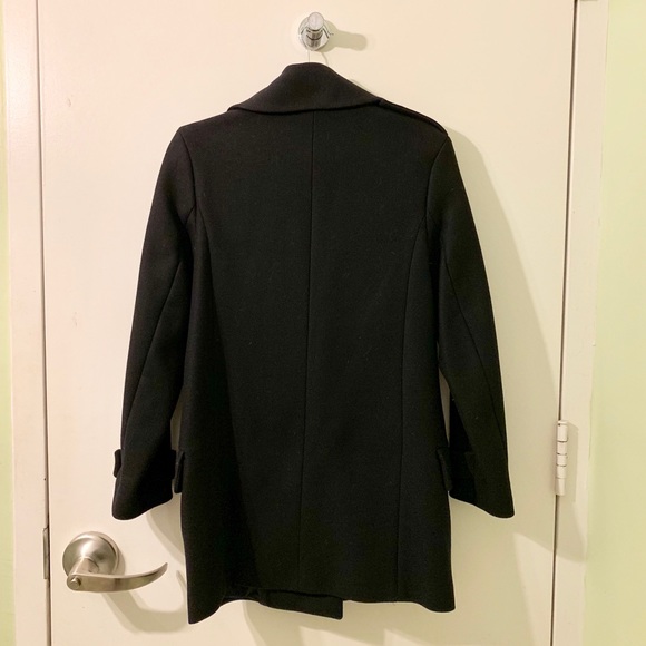 💕 Zara Navy Blue Peacoat Jacket with Gold Buttons - Picture 2 of 4